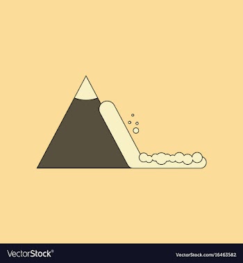 Flat icon stylish background snow avalanche vector image