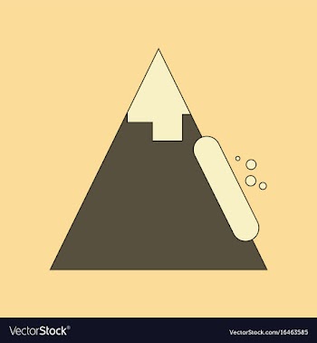 Flat icon stylish background snow avalanche vector image