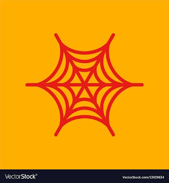 Flat icon stylish background spider web vector image