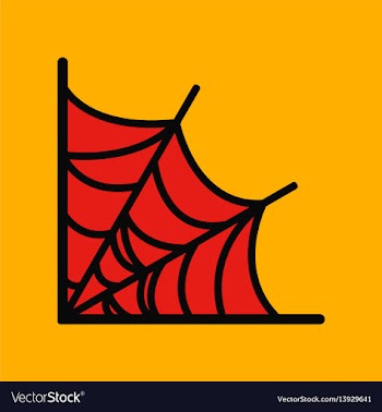 Flat icon stylish background spiders web vector image