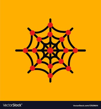Flat icon stylish background spiders web vector image