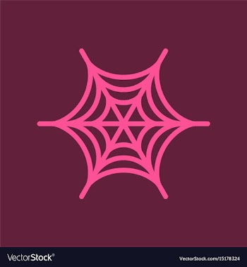 Flat icon stylish background spiders web vector image