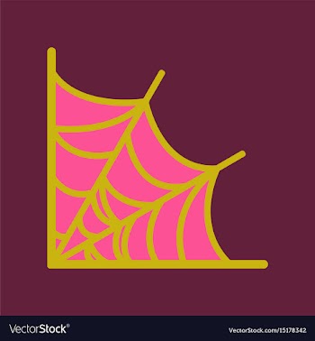 Flat icon stylish background spiders web vector image