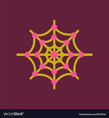 Flat icon stylish background spiders web vector image