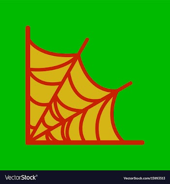 Flat icon stylish background spiders web vector image