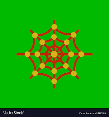 Flat icon stylish background spiders web vector image