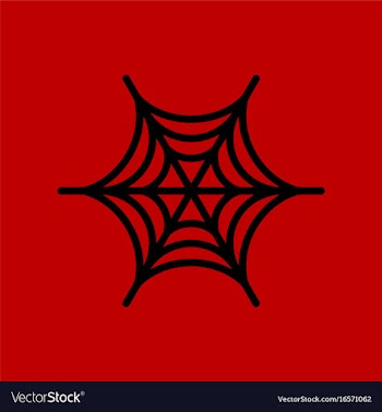 Flat icon stylish background spiders web vector image