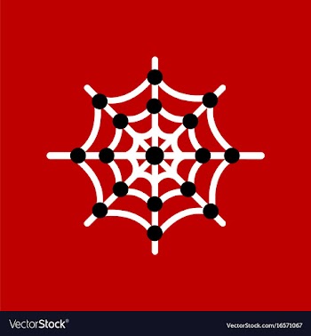 Flat icon stylish background spiders web vector image