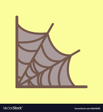 Flat icon stylish background spiders web vector image