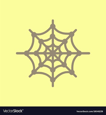 Flat icon stylish background spiders web vector image