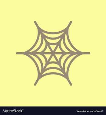 Flat icon stylish background spiders web vector image