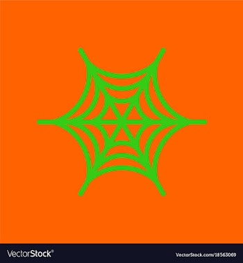 Flat icon stylish background spiders web vector image