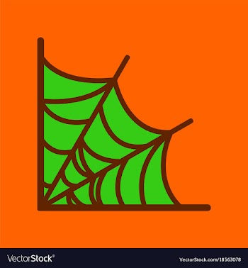 Flat icon stylish background spiders web vector image