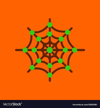Flat icon stylish background spiders web vector image