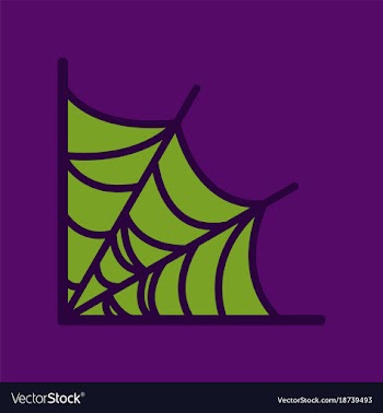 Flat icon stylish background spiders web vector image