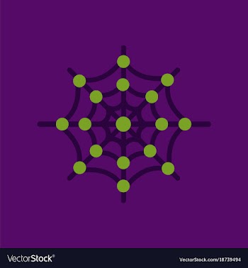 Flat icon stylish background spiders web vector image