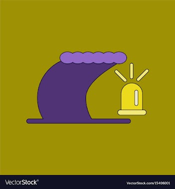 Flat icon stylish background tornado alarm lamp vector image
