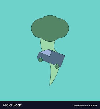Flat icon stylish background tornado car vector image