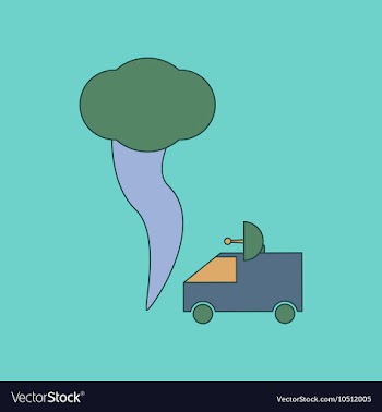 Flat icon stylish background tornado car vector image