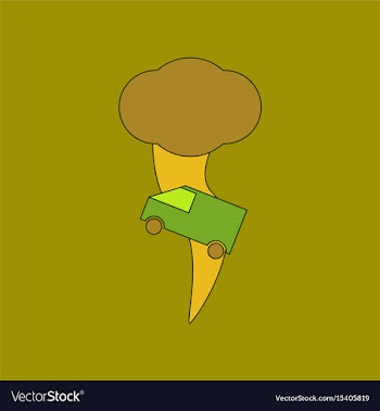 Flat icon stylish background tornado car vector image