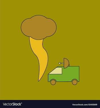 Flat icon stylish background tornado car vector image