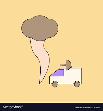 Flat icon stylish background tornado car vector image