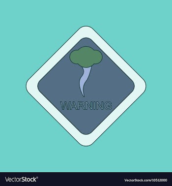 Flat icon stylish background tornado vector image