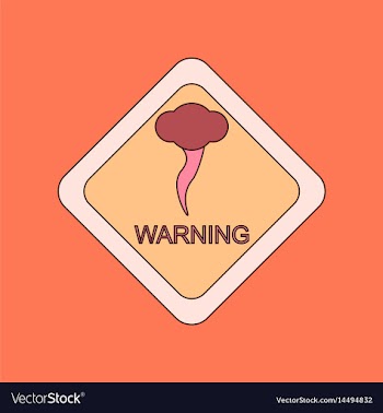 Flat icon stylish background tornado vector image