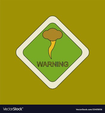 Flat icon stylish background tornado vector image