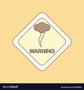 Flat icon stylish background tornado vector image