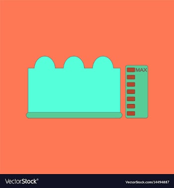 Flat icon stylish background wave height vector image