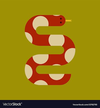 Flat icon stylish background wildlife snake vector image