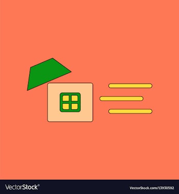 Flat icon stylish background wind destroys house vector image