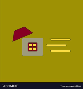 Flat icon stylish background wind destroys house vector image