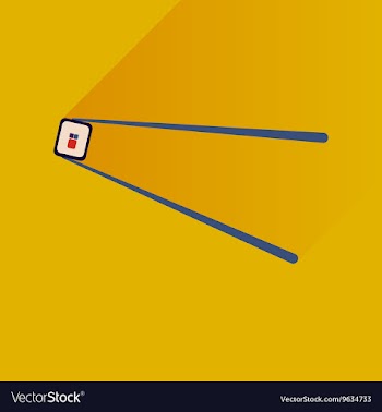 Flat icon sushi roll and chopsticks vector image