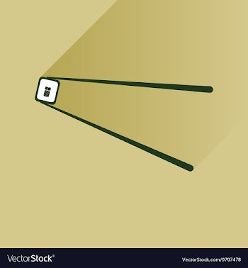 Flat icon sushi roll and chopsticks vector image