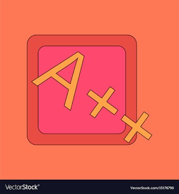 Flat icon thin lines exam score excellent vector image