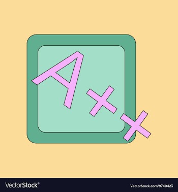 Flat icon thin lines exam score excellent vector image