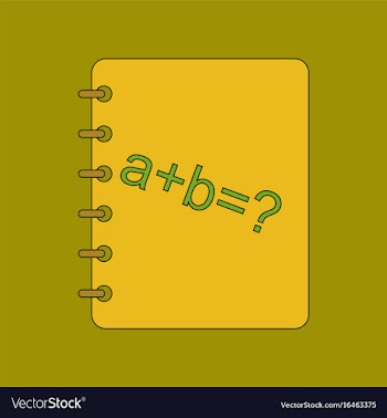 Flat icon thin lines math book vector image
