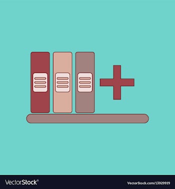 Flat icon thin lines shelf folder vector image