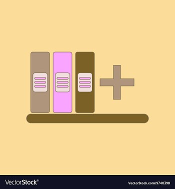 Flat icon thin lines shelf folder vector image