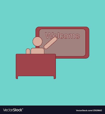 Flat icon thin lines table board teacher vector image
