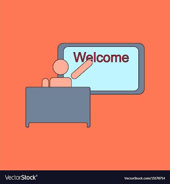Flat icon thin lines table board teacher vector image