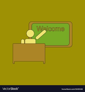 Flat icon thin lines table board teacher vector image