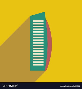 Flat icon with long shadow Arab hotel vector image