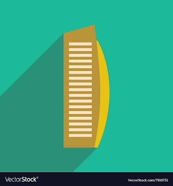 Flat icon with long shadow Arab hotel vector image