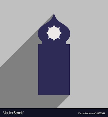 Flat icon with long shadow Arab tower vector image