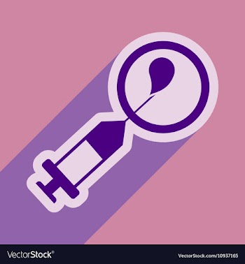 Flat icon with long shadow artificial insemination vector image