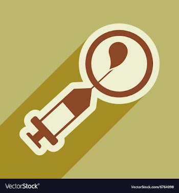 Flat icon with long shadow artificial insemination vector image
