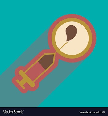 Flat icon with long shadow artificial insemination vector image